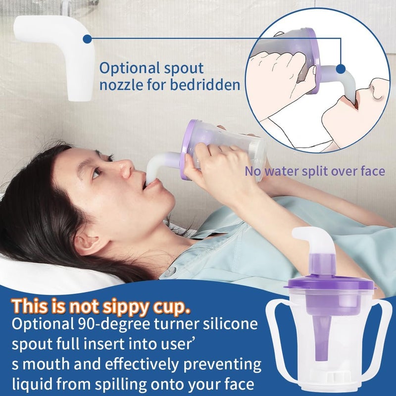 Ehucon Dysphagia Regulating Drinking Cup for Swallowing and Disorders People,Dispenses 5cc or 10cc of Liquid Each Time,No Thickener is Used.Helps to Prevent Choking - Image 2